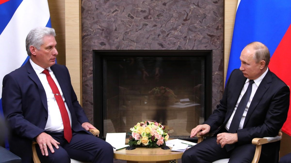 Miguel Díaz-Canel y Vladimir Putin durante una visita del cubano a Rusia.