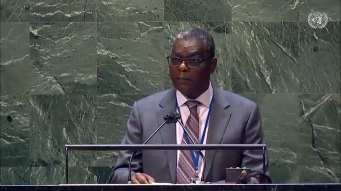 Pedro Luis Pedroso, representante permanente de Cuba ante Naciones Unidas, al intervenir ante el plenario.