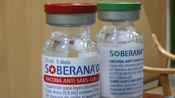 Las dos vacunas Soberana desarrolladas en Cuba.