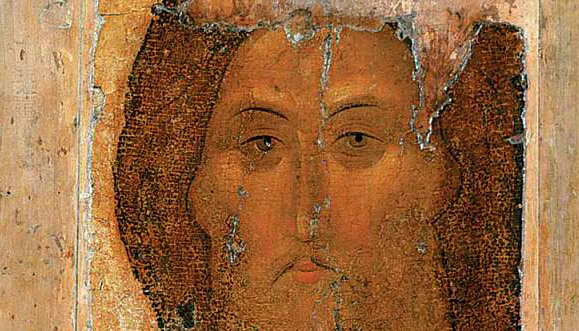 Detalle de un icono de Andréi Rubliov.