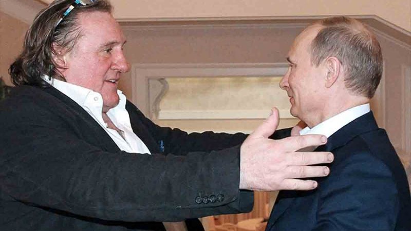 Gerard Depardieu y Vladimir Putin.