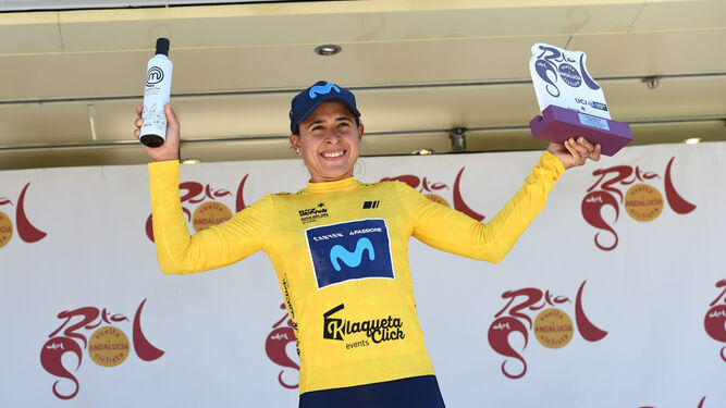 Arlenis Sierra, ganadora de la Vuelta Ciclista Andalucía Elite Women.