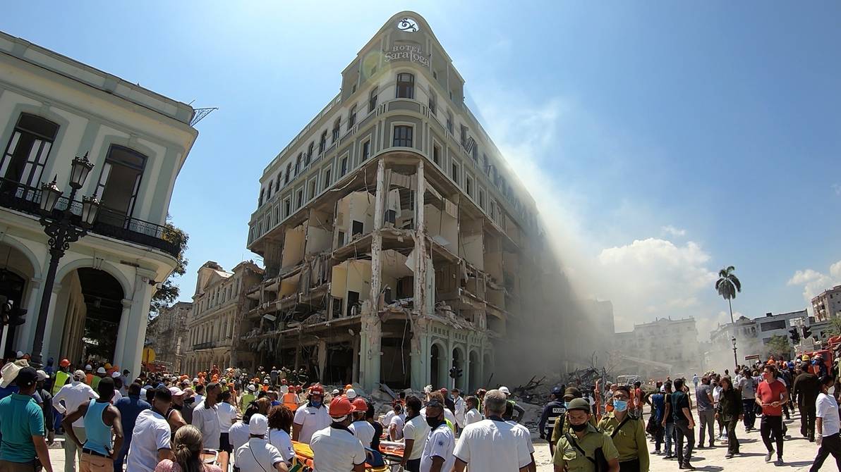 Explosión en el Hotel Saratoga.