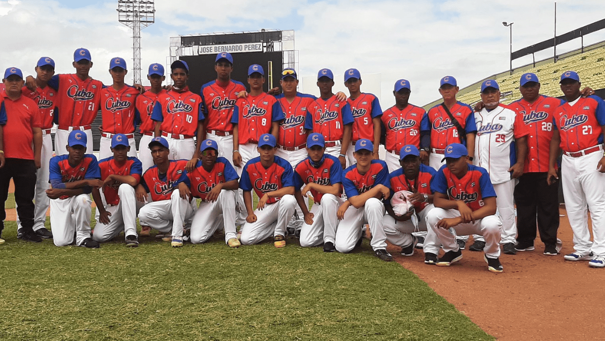 El equipo sub15 cubano en Venezuela. 