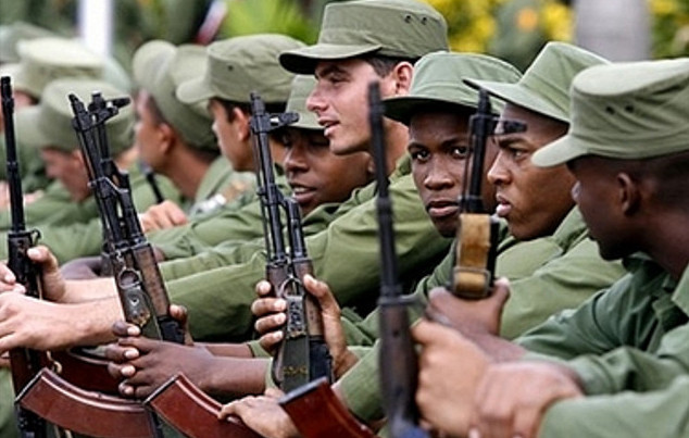 Reclutas del Servicio Militar en Cuba.