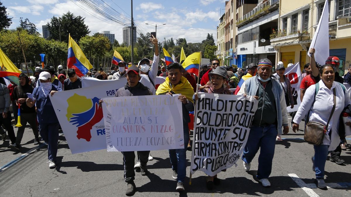 Manifestaciones en Ecuador.