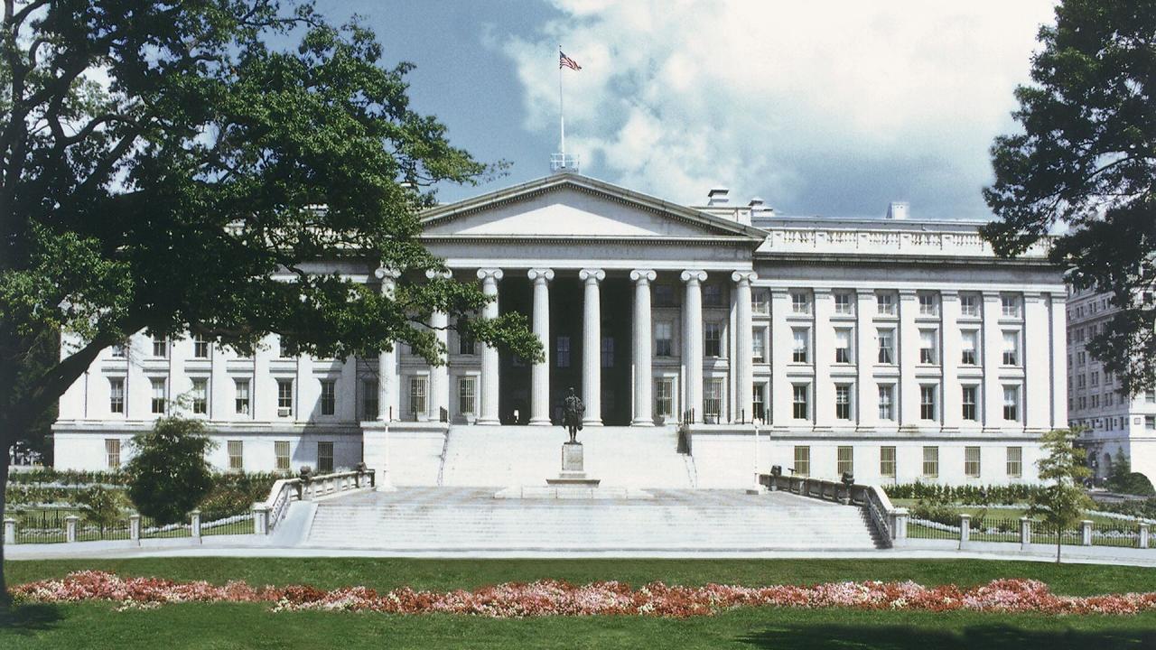 Edificio del Departamento del Tesoro de EEUU.