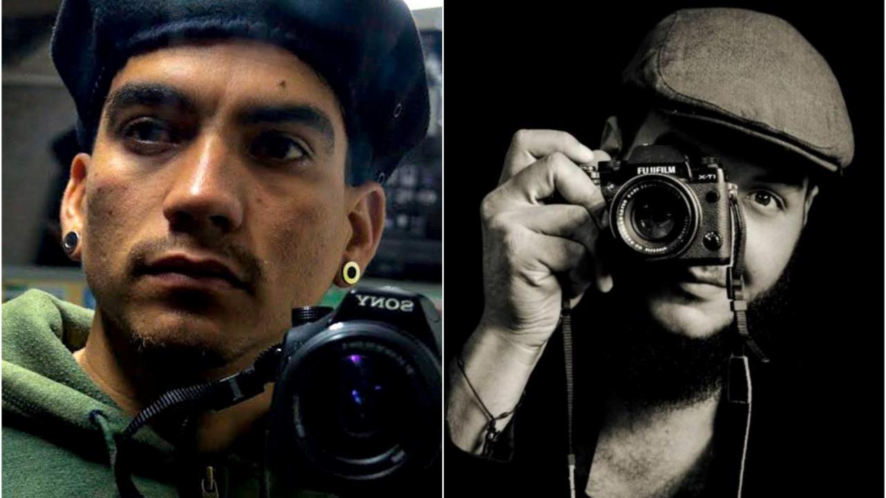 Los fotógrafos cubanos Ruber Osoria y Daniel Martínez.