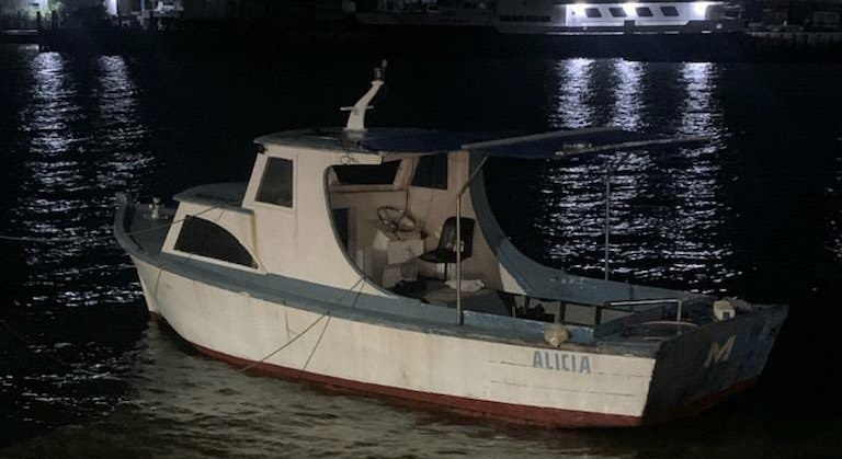 Embarcación utilizada por los cubanos que llegaron a Florida.