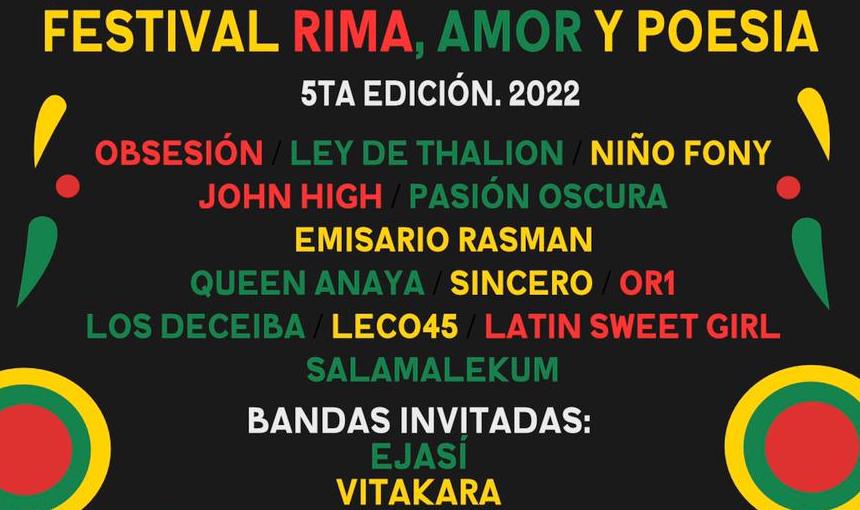 Cartel del festival "Rima, Amor y Poesía".