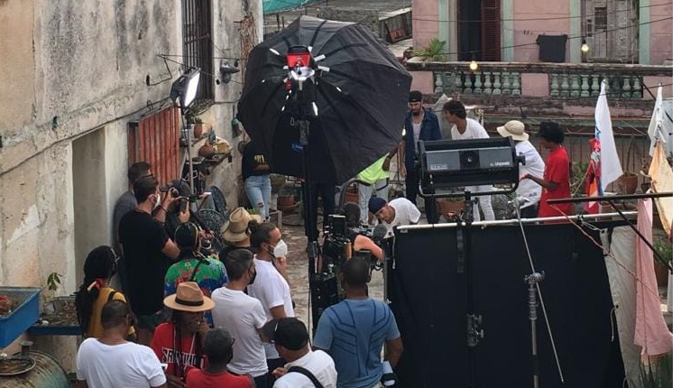 Momentos de la grabación de la serie de MTV en La Habana.