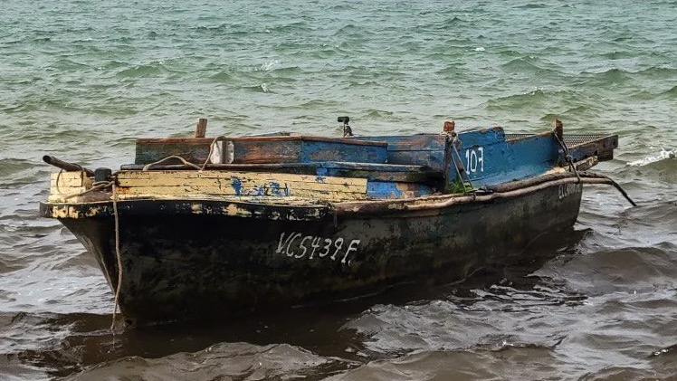 Una balsa de cubanos hallada en las costas de Florida.