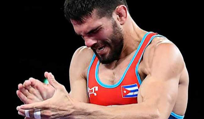 El luchador cubano de estilo grecorromano Luis Orta.