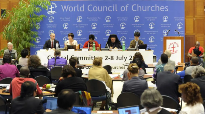Una sesión de la Asamblea del Consejo Mundial de Iglesias.