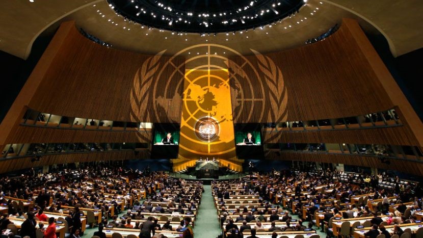 Plenario de la Asamblea General de la ONU.