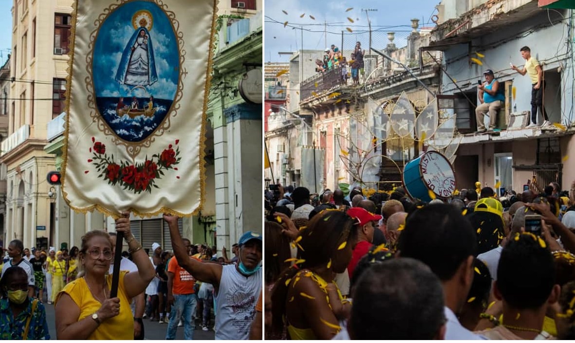Procesión de la Virgen de la Caridad del Cobre en La Habana.