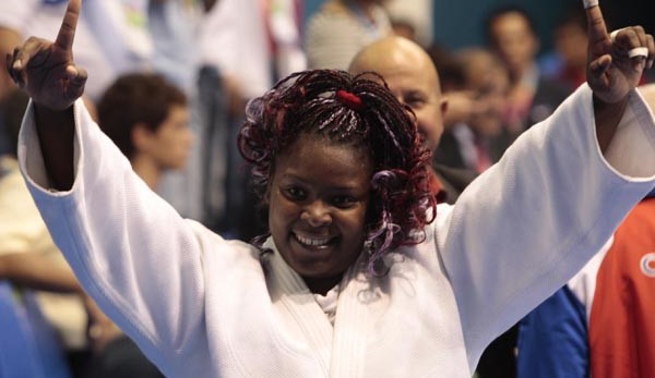 La judoca cubana Idalis Ortiz, una de las que se anotó triunfo en el match.