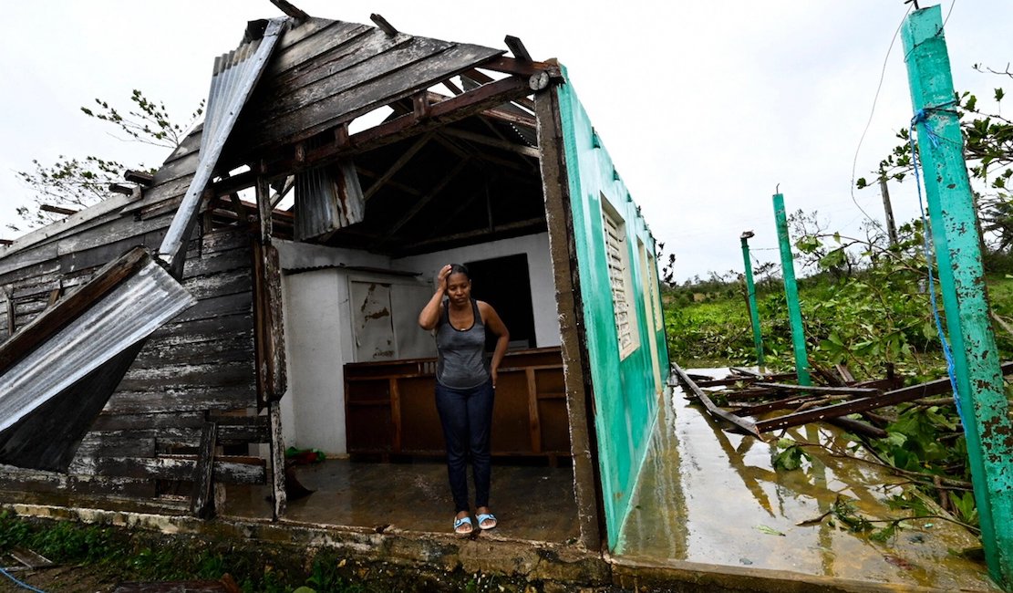 Una casa destruida por el huracán Ian, Pinar del Río.
