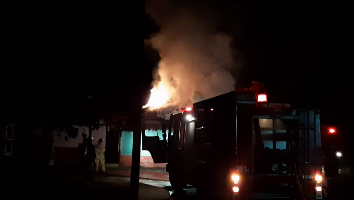 Incendio en la estación ferroviaria del tren de Hershey, en Matanzas.