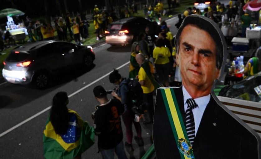 Votantes de Jair Bolsonaro en las calles.