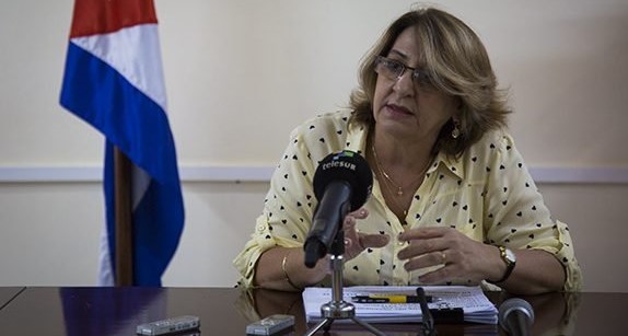 Alina Balseiro, presidenta de la Comisión Electoral Nacional de Cuba.