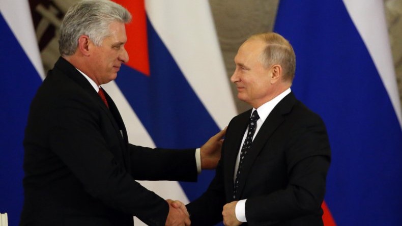 Reunión entre Putin y Díaz-Canel en Moscú en 2018.