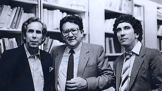De izq. a der.: Pedro Yanes, Heberto Padilla y Reinaldo Arenas.
