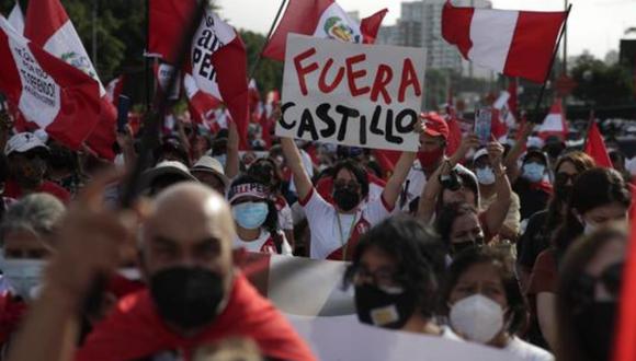 Protestas contra Pedro Castillo, Lima.