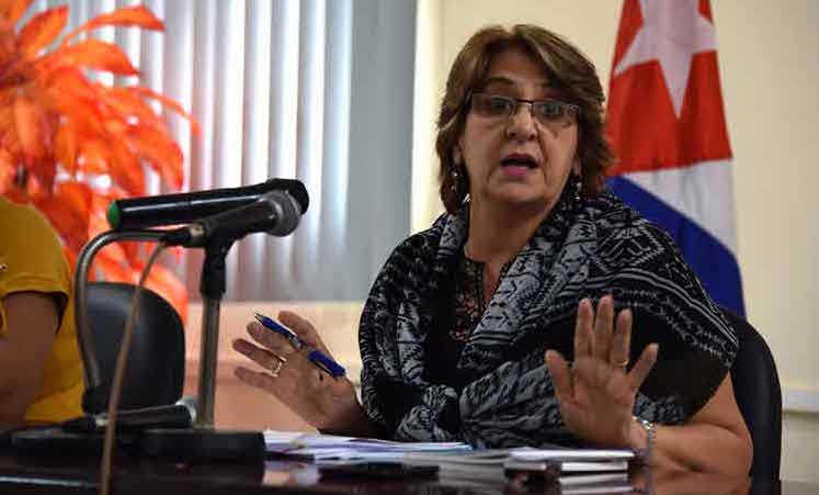 La presidenta de Consejo Electoral Nacional de Cuba, Alina Balseiro Gutiérrez.