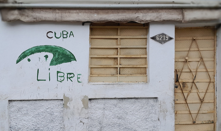 Facade of a house in Havana.