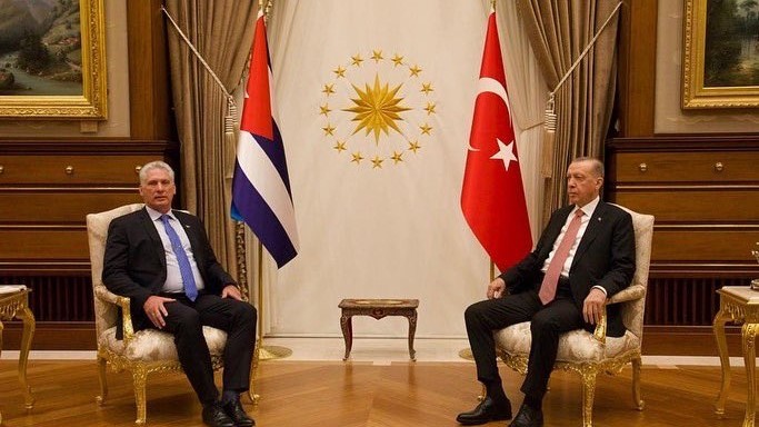 Encuentro de Díaz-Canel y Erdogan en Turquía.