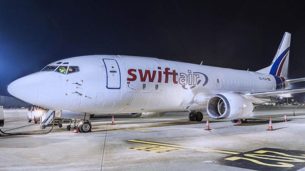 Avión de Swift Air.