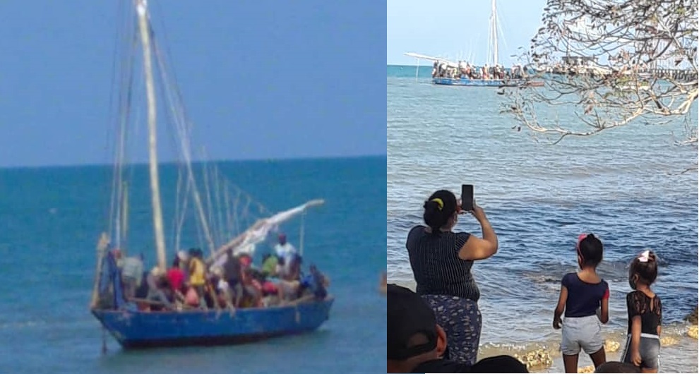 Migrantes haitianos en las costas del municipio Campechuela.