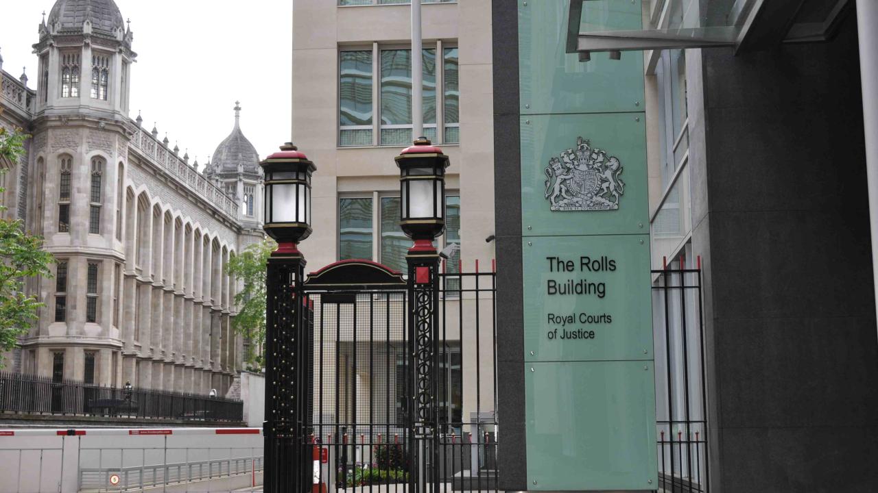 Edificio de las Cortes Reales de Justicia de Londres.