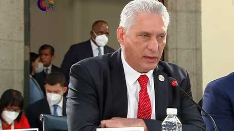 Miguel Díaz-Canel durante la anterior cumbre de la CELAC, en 2021.