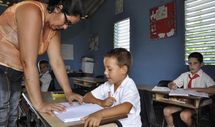Escuela rural en Cuba.