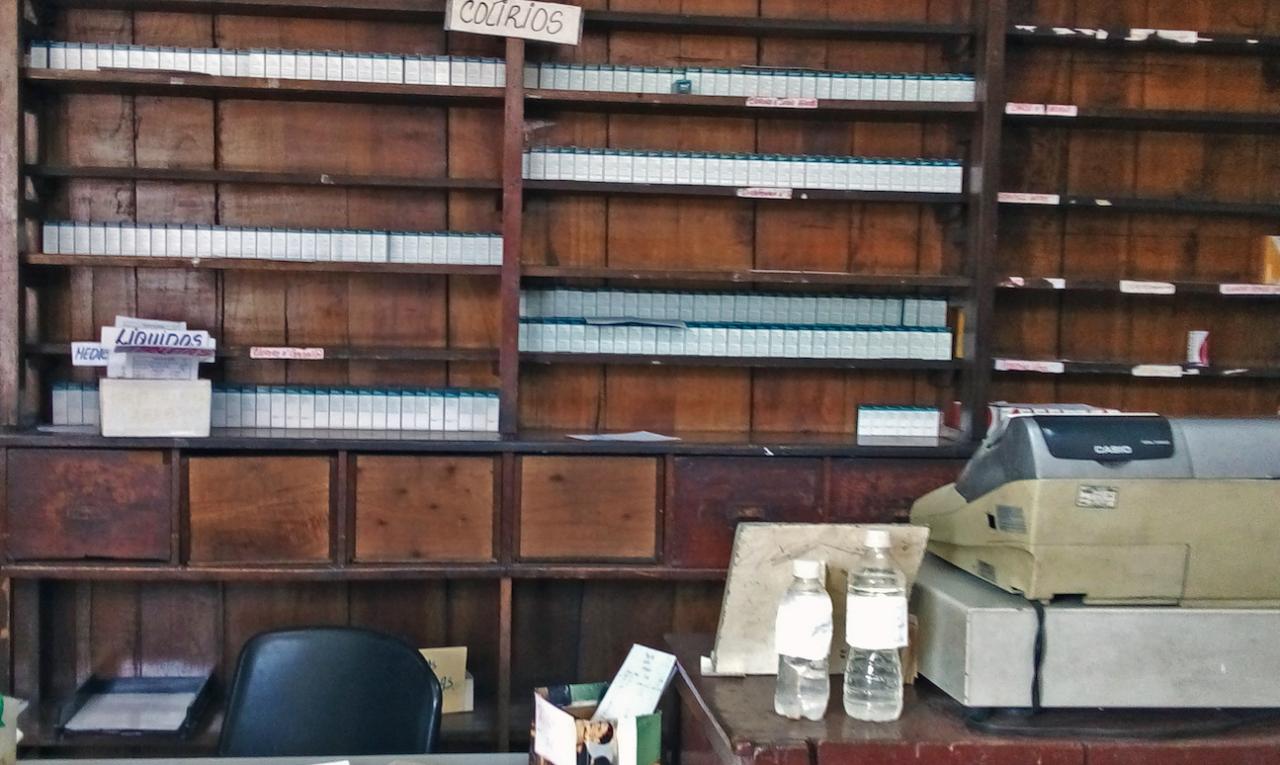 A pharmacy without medicines in Havana.