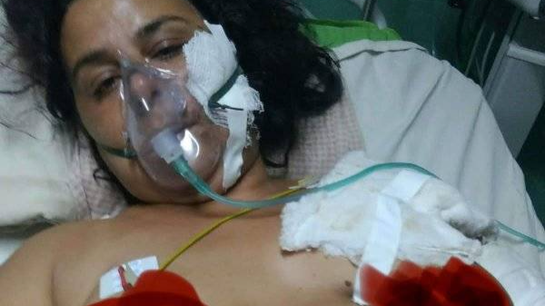 La cubana Yayi Rivero hospitalizada tras el accidente.