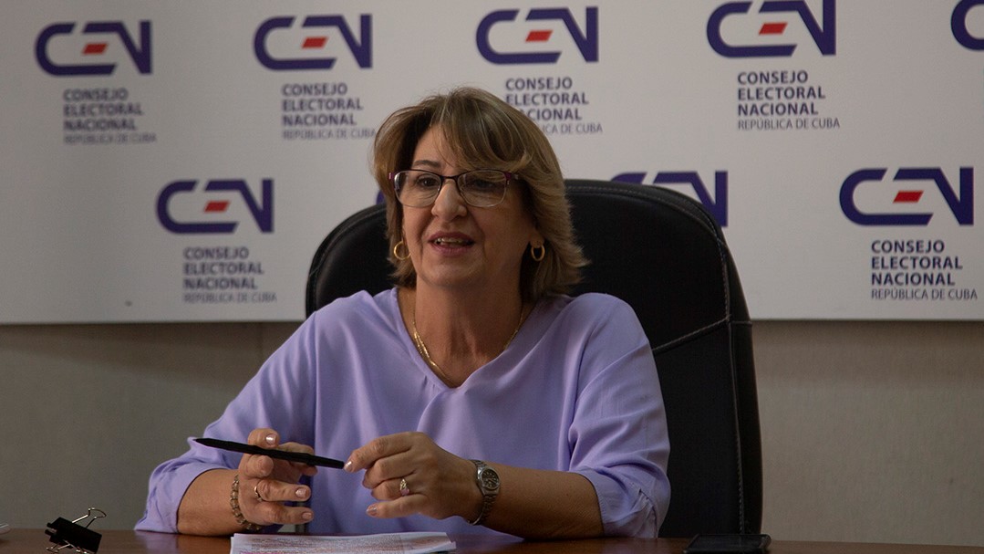 Alina Balseiro Gutiérrez, presidenta del Consejo Electoral Nacional.