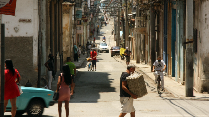 Una calle de Habana Vieja.