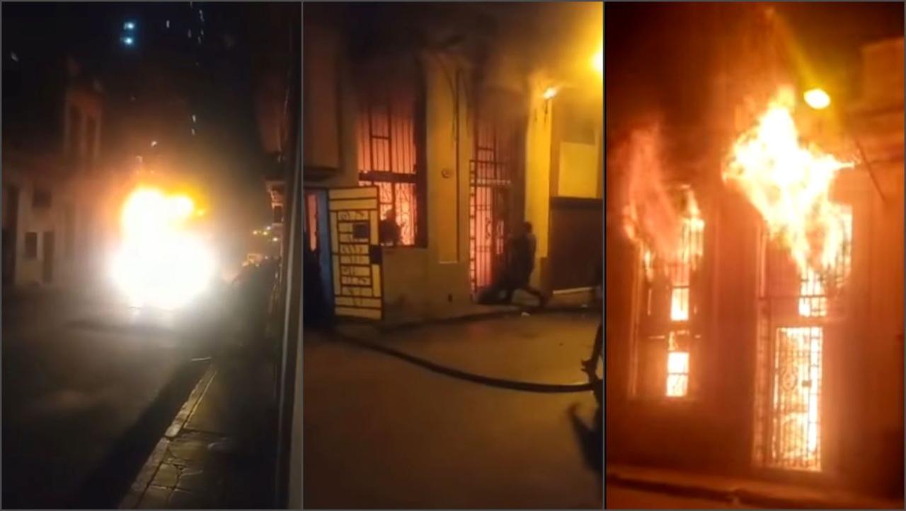 Incendio en San José y Espada, Centro Habana.