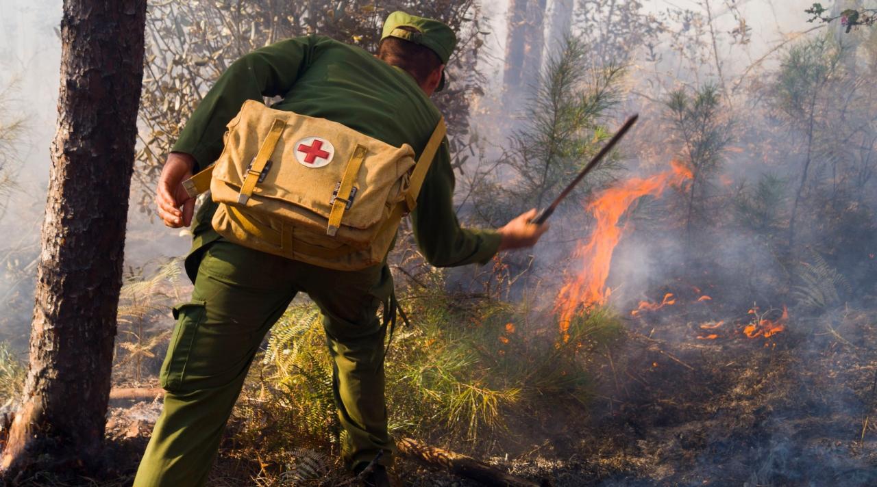 Incendio forestal en Pinares de Mayarí, Holguín.