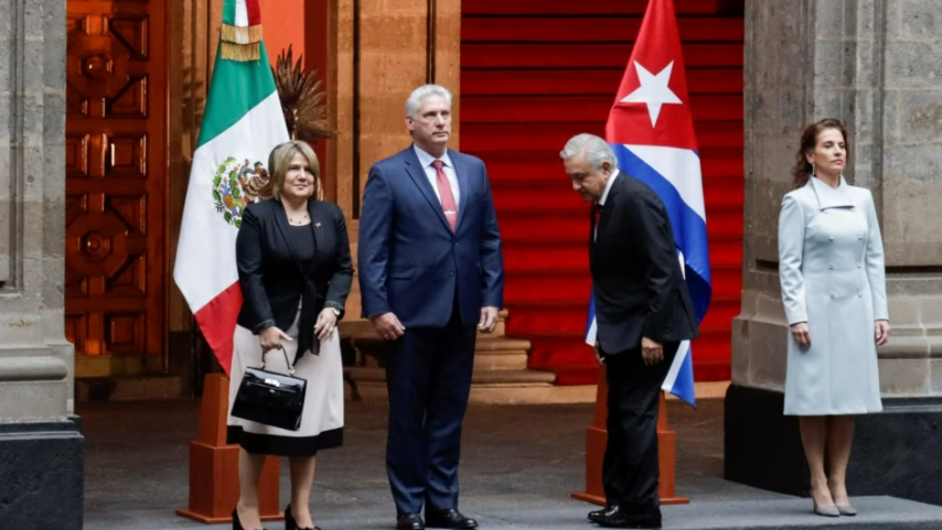 Díaz-Canel y López Obrador durante la reciente visita del gobernante cubano a México.