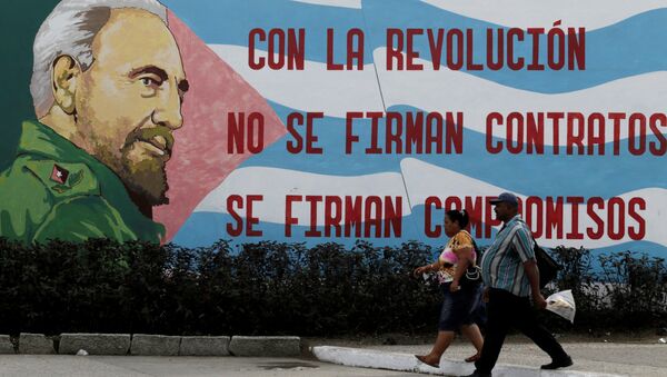 Political propaganda in Havana.