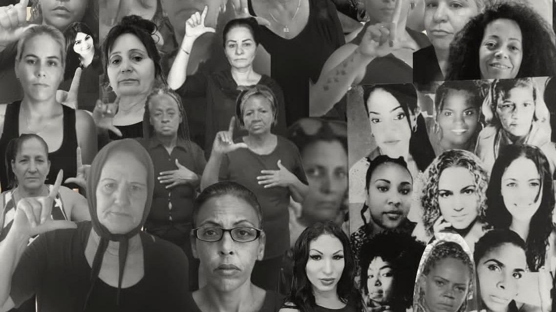 Rostros de mujeres cubanas, activistas y prisioneras políticas.