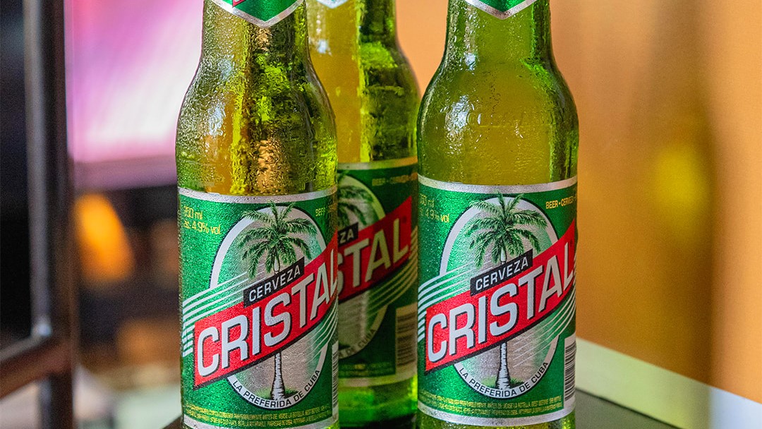 Cerveza Cristal.