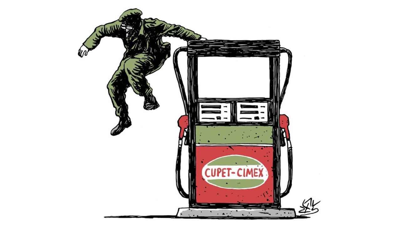 Crisis de combustibles en Cuba. Ilustración.