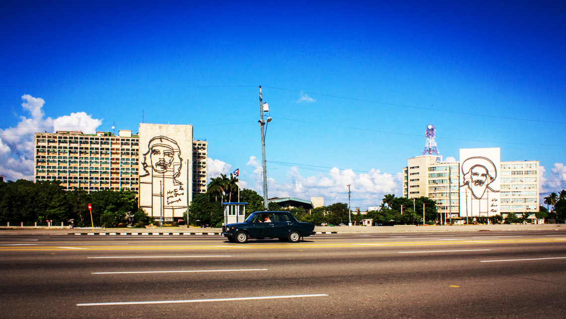 La Plaza de la Revolución, sede del desfile del Primero de Mayo en La Habana.