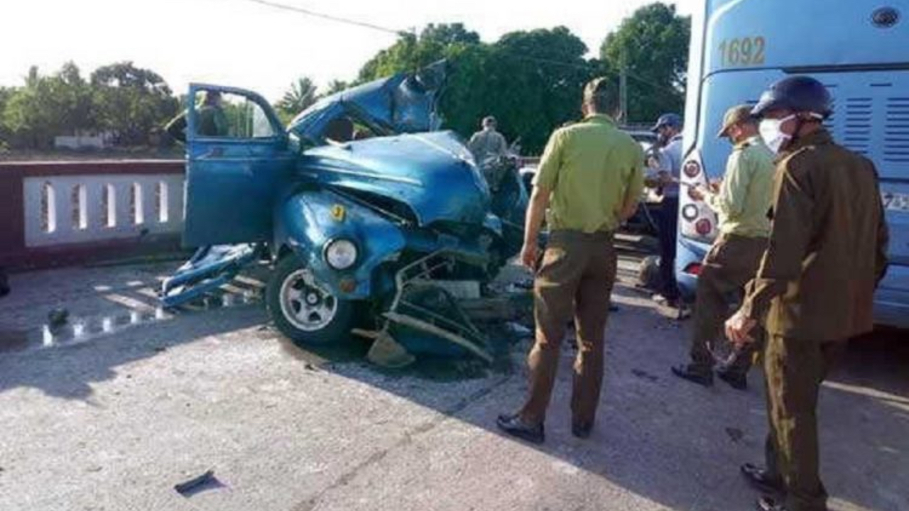 Accidente de tránsito en Cuba.