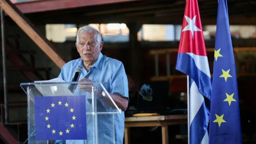 Josep Borrell en La Habana, tras reunirse con funcionarios del Gobierno de Cuba.